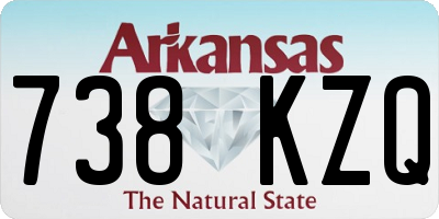 AR license plate 738KZQ