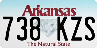 AR license plate 738KZS