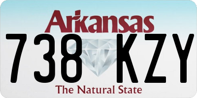 AR license plate 738KZY