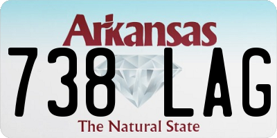 AR license plate 738LAG