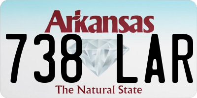AR license plate 738LAR
