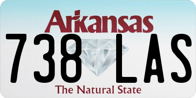 AR license plate 738LAS