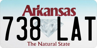 AR license plate 738LAT