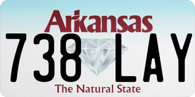 AR license plate 738LAY