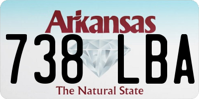 AR license plate 738LBA