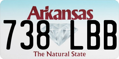 AR license plate 738LBB