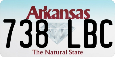 AR license plate 738LBC