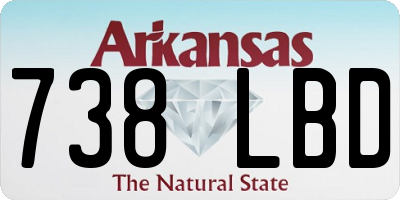 AR license plate 738LBD