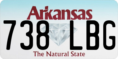 AR license plate 738LBG