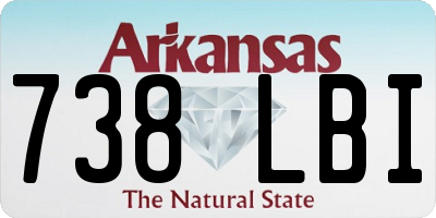 AR license plate 738LBI