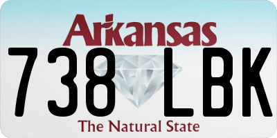 AR license plate 738LBK