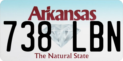 AR license plate 738LBN