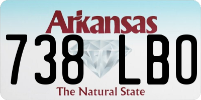 AR license plate 738LBO