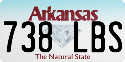 AR license plate 738LBS