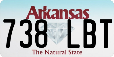 AR license plate 738LBT