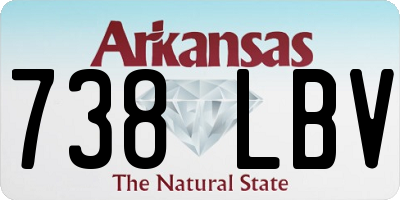 AR license plate 738LBV