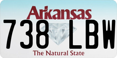 AR license plate 738LBW