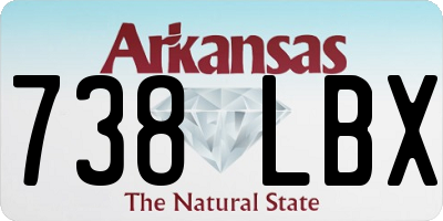 AR license plate 738LBX