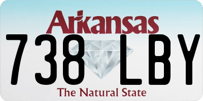 AR license plate 738LBY