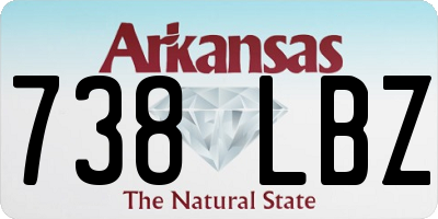 AR license plate 738LBZ