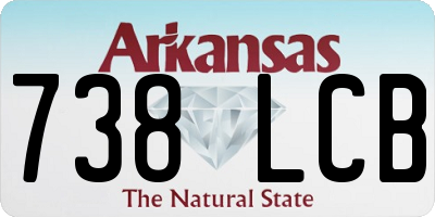 AR license plate 738LCB