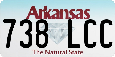 AR license plate 738LCC