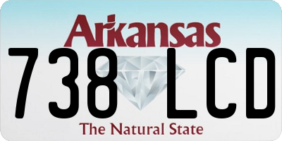 AR license plate 738LCD