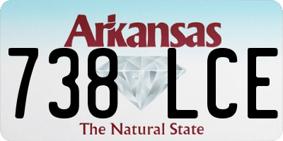 AR license plate 738LCE