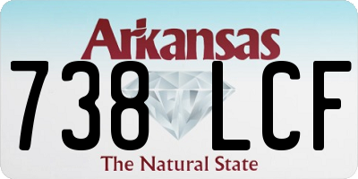 AR license plate 738LCF