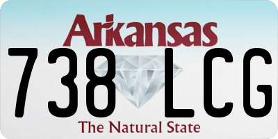 AR license plate 738LCG