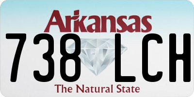 AR license plate 738LCH