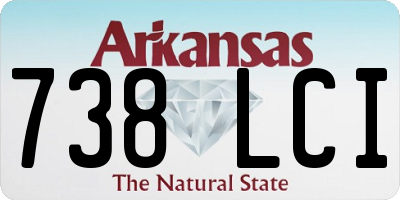 AR license plate 738LCI
