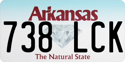 AR license plate 738LCK