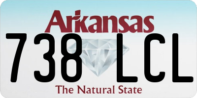 AR license plate 738LCL