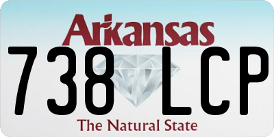 AR license plate 738LCP