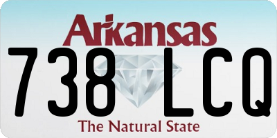 AR license plate 738LCQ