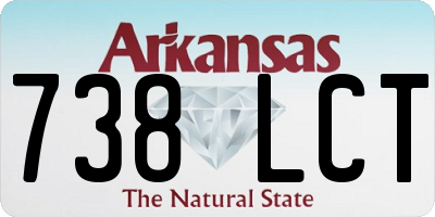 AR license plate 738LCT
