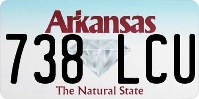 AR license plate 738LCU