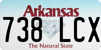 AR license plate 738LCX