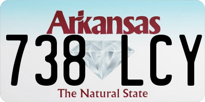 AR license plate 738LCY