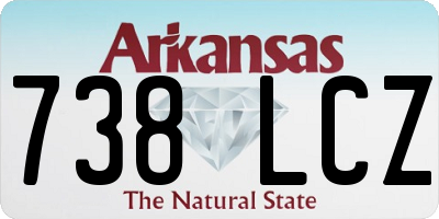 AR license plate 738LCZ