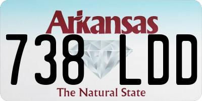 AR license plate 738LDD