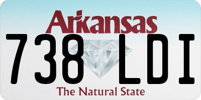AR license plate 738LDI