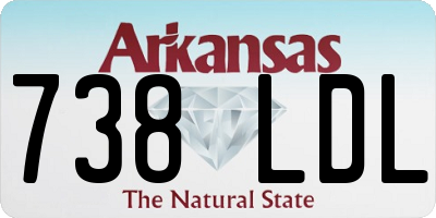 AR license plate 738LDL