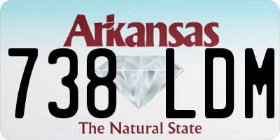 AR license plate 738LDM