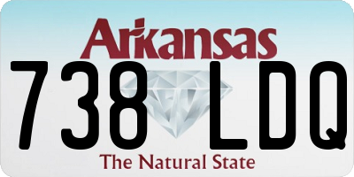 AR license plate 738LDQ
