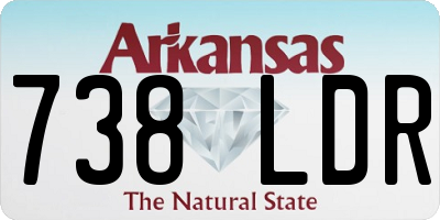 AR license plate 738LDR