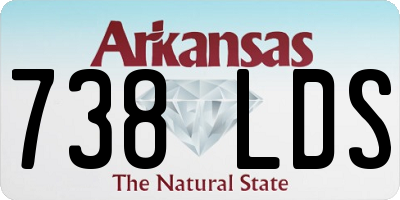 AR license plate 738LDS