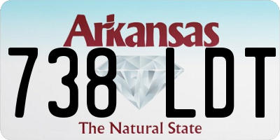 AR license plate 738LDT