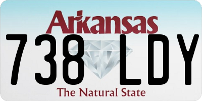 AR license plate 738LDY